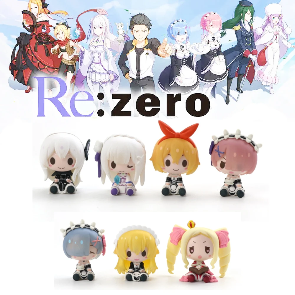 Anime Re:Život V inom Svete Od Nuly Akcie Obrázok Rem Ram PVC Zber Model Hračky Keychain Auto Ploche Ornament