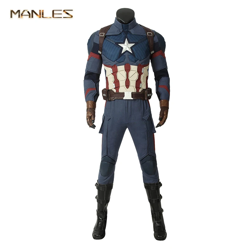 Kapitán Amerika Cosplay Kostým vo Filme Avengers: Koncovka Kapitán Amerika Steve Rogers Cosplay Kostým Halloween