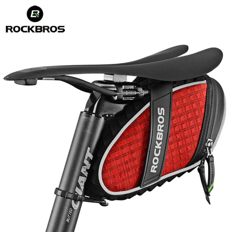 ROCKBROS Cyklistické Sedlo taška Zadné Sedlovka Taška 3D Shell Rainproof Reflexné Bicykli Taška Shockproof Cyklistické tašky MTB Bike Príslušenstvo